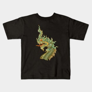 Thai art Naga head. Kids T-Shirt